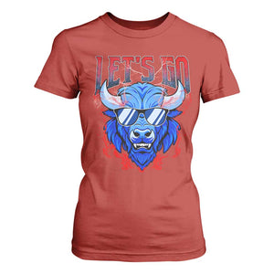 Let's Go Buffalo T Shirt For Women Fan Apparel WNY Pride TS10 Red Print Your Wear