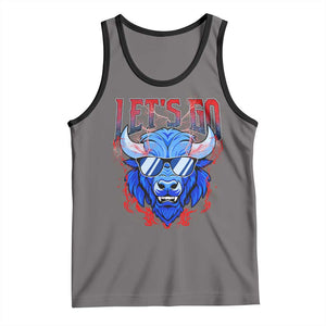 Let's Go BFB Tank Top Fan Apparel WNY Pride TS10 Deep Heather Black Print Your Wear
