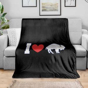 Vintage Buffalo Throw Blanket American I Love Bison TS10 Print Your Wear