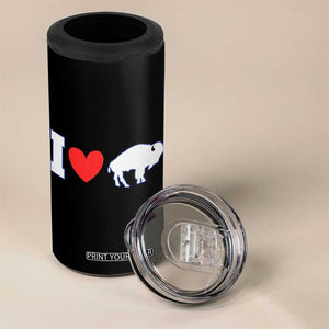 Vintage BF 4 in 1 Can Cooler Tumbler American I Love Bison TS10 Print Your Wear