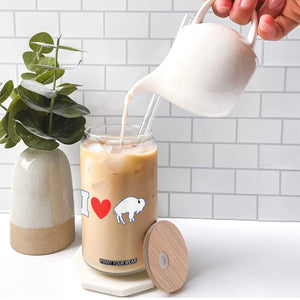 Vintage Buffalo Glass Can American I Love Bison TS10 Print Your Wear