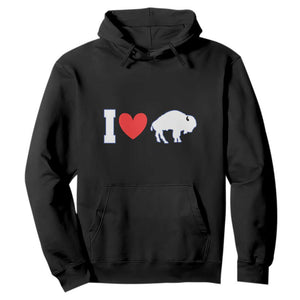 Vintage Buffalo Hoodie American I Love Bison TS10 Black Print Your Wear