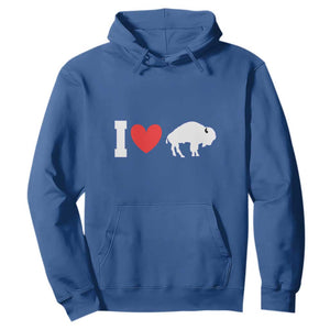 Vintage Buffalo Hoodie American I Love Bison TS10 Royal Blue Print Your Wear