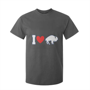 Vintage Buffalo T Shirt For Kid American I Love Bison TS10 Dark Heather Print Your Wear