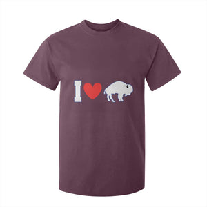 Vintage Buffalo T Shirt For Kid American I Love Bison TS10 Maroon Print Your Wear