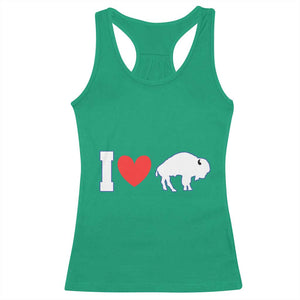 Vintage BF Racerback Tank Top American I Love Bison TS10 Irish Green Print Your Wear