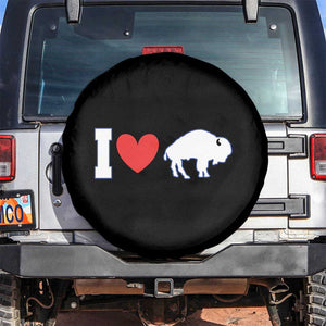 Vintage BF Spare Tire Cover American I Love Bison TS10 No hole Black Print Your Wear