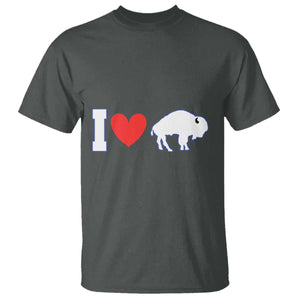 Vintage BF T Shirt American I Love Bison TS10 Dark Heather Print Your Wear