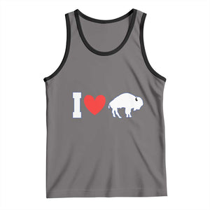 Vintage Buffalo Tank Top American I Love Bison TS10 Deep Heather Black Print Your Wear