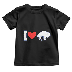 Vintage Buffalo Toddler T Shirt American I Love Bison TS10 Black Print Your Wear
