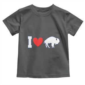 Vintage Buffalo Toddler T Shirt American I Love Bison TS10 Dark Heather Print Your Wear