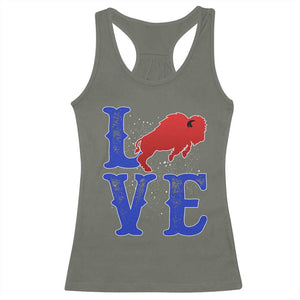 Let's Go BFB Racerback Tank Top WNY Pride Mafia Gift Wild American Bison Lovers TS10 Military Green Print Your Wear