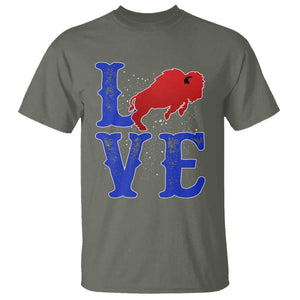 Let's Go Buffalo T Shirt WNY Pride Mafia Gift Wild American Bison Lovers TS10 Military Green Print Your Wear