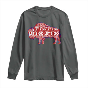 Let's Go BFB Long Sleeve Shirt WNY Pride Fan Apparel TS10 Dark Heather Print Your Wear