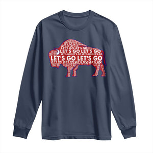 Let's Go BFB Long Sleeve Shirt WNY Pride Fan Apparel TS10 Navy Print Your Wear