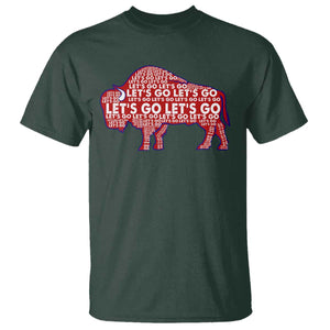 Let's Go Buffalo T Shirt WNY Pride Fan Apparel TS10 Dark Forest Green Print Your Wear