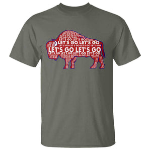 Let's Go Buffalo T Shirt WNY Pride Fan Apparel TS10 Military Green Print Your Wear
