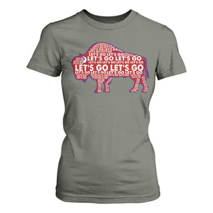 Let's Go Buffalo T Shirt For Women WNY Pride Fan Apparel TS10 Military Green Print Your Wear