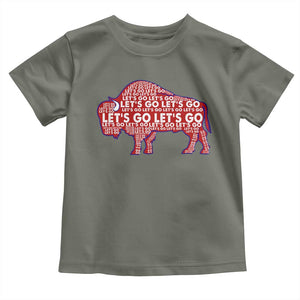 Let's Go BFB Toddler T Shirt WNY Pride Fan Apparel TS10 Military Green Print Your Wear