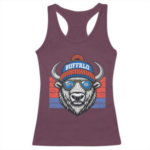 Buffalo Football Racerback Tank Top Vintage 90s Bill Fan Game Day TS10 Maroon Print Your Wear