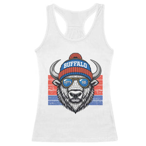 Buffalo Football Racerback Tank Top Vintage 90s Bill Fan Game Day TS10 White Print Your Wear