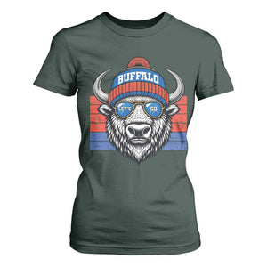 Buffalo Football T Shirt For Women Vintage 90s Bill Fan Game Day TS10 Dark Forest Green Print Your Wear