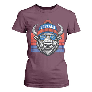 Buffalo Football T Shirt For Women Vintage 90s Bill Fan Game Day TS10 Maroon Print Your Wear