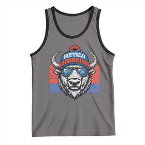 Buffalo Football Tank Top Vintage 90s Bill Fan Game Day TS10 Deep Heather Black Print Your Wear