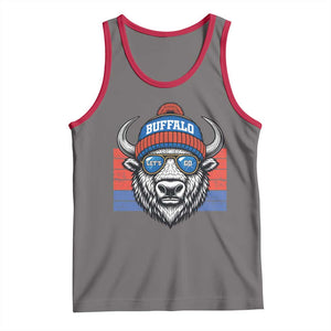 Buffalo Football Tank Top Vintage 90s Bill Fan Game Day TS10 Deep Heather Red Print Your Wear