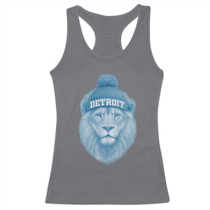 Detroit Football Racerback Tank Top Retro Lions Mascot Sport Fan TS10 Charcoal Print Your Wear
