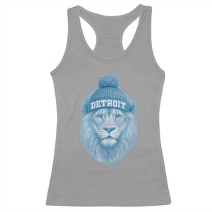 Detroit Football Racerback Tank Top Retro Lions Mascot Sport Fan TS10 Sport Gray Print Your Wear