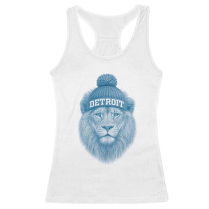 Detroit Football Racerback Tank Top Retro Lions Mascot Sport Fan TS10 White Print Your Wear