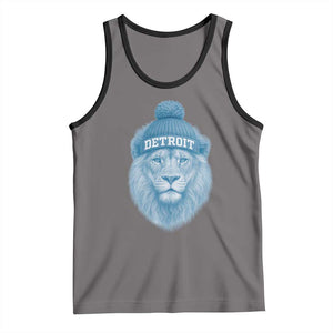 Detroit Football Tank Top Retro Lions Mascot Sport Fan TS10 Deep Heather Black Print Your Wear