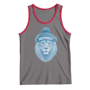Detroit Football Tank Top Retro Lions Mascot Sport Fan TS10 Deep Heather Red Print Your Wear