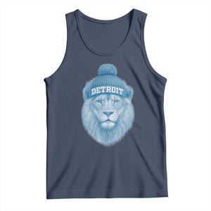 Detroit Football Tank Top Retro Lions Mascot Sport Fan TS10 Navy Print Your Wear