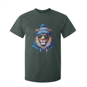 Lion Lovers T Shirt For Kid Wearing Glasses Sunday Detroit Fan Apparel TS10 Dark Forest Green Print Your Wear