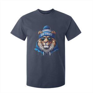 Lion Lovers T Shirt For Kid Wearing Glasses Sunday Detroit Fan Apparel TS10 Navy Print Your Wear