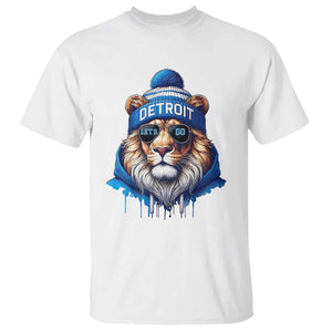 Lion Lovers T Shirt Wearing Glasses Sunday Detroit Fan Apparel TS10 White Print Your Wear