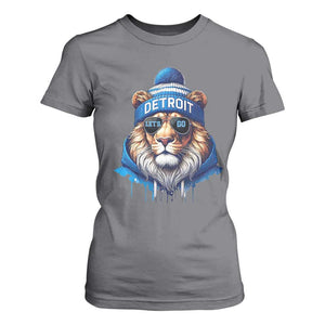 Lion Lovers T Shirt For Women Wearing Glasses Sunday Detroit Fan Apparel TS10 Charcoal Print Your Wear