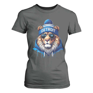 Lion Lovers T Shirt For Women Wearing Glasses Sunday Detroit Fan Apparel TS10 Dark Heather Print Your Wear