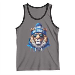 LF Game Day Tank Top Wearing Glasses Sunday Football Fan Apparel TS10 Deep Heather Black Print Your Wear