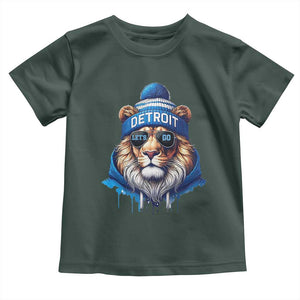 LF Game Day Toddler T Shirt Wearing Glasses Sunday Football Fan Apparel TS10 Dark Forest Green Print Your Wear