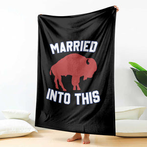 Married Into This Buffalo Throw Blanket Vintage Sport Mafia Wife Wedding Gifts TS10 Print Your Wear