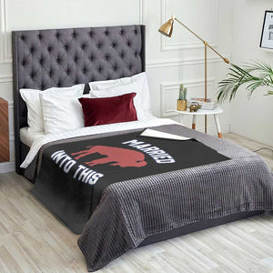 Married Into This Buffalo Throw Blanket Vintage Sport Mafia Wife Wedding Gifts TS10 Print Your Wear