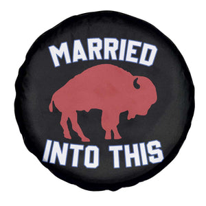 Married Into This BFB Spare Tire Cover Vintage Sport Mafia Wife Wedding Gifts TS10 Print Your Wear