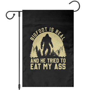 Funny Bigfoot Garden Flag Sasquatch Big Foot Eat My Ass Vintage Cryptid Meme TS10 Black Print Your Wear
