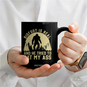Funny Bigfoot Coffee Mug Sasquatch Big Foot Eat My Ass Vintage Cryptid Meme TS10 Print Your Wear