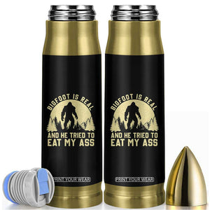 Funny Bigfoot Bullet Tumbler Sasquatch Big Foot Eat My Ass Vintage Cryptid Meme TS10 Black Print Your Wear