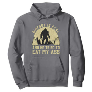 Funny Bigfoot Hoodie Sasquatch Big Foot Eat My Ass Vintage Cryptid Meme TS10 Charcoal Print Your Wear
