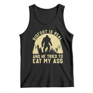Funny Bigfoot Tank Top Sasquatch Big Foot Eat My Ass Vintage Cryptid Meme TS10 Black Print Your Wear
